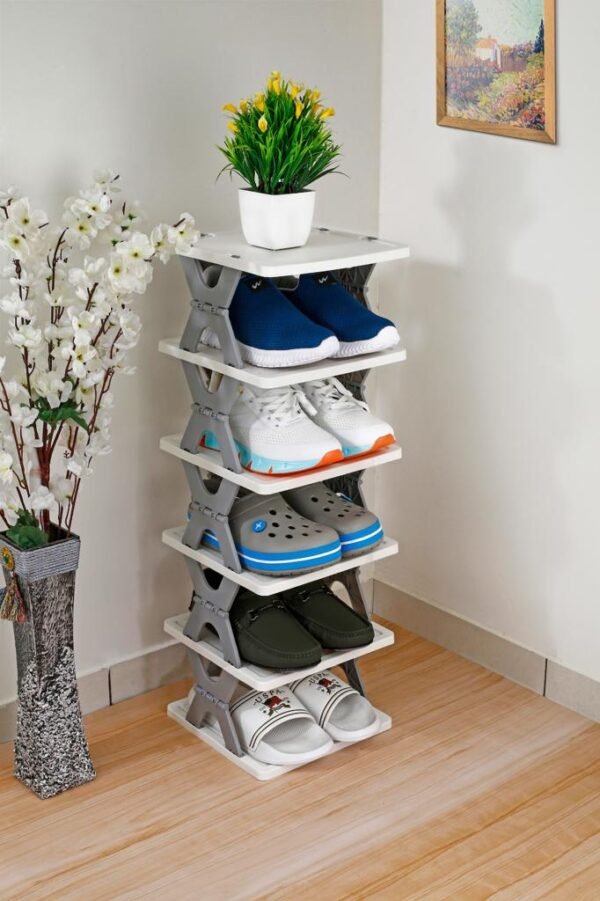 Creative 6 Layer Foldable Multitasking Shoe Rack