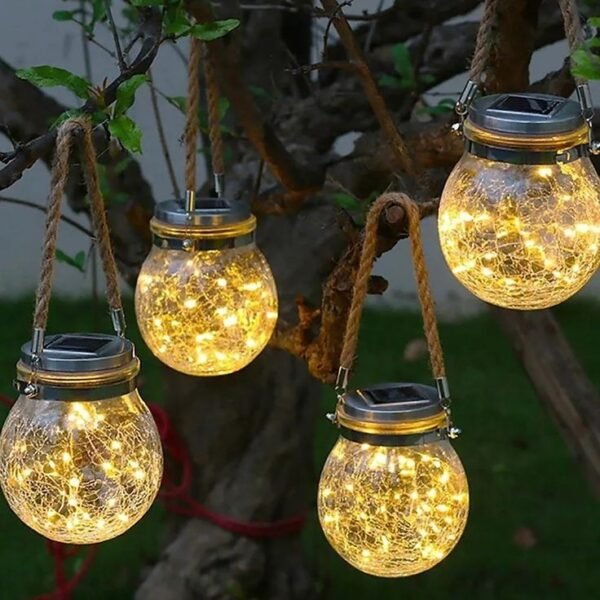 Solar Rechargable Hanging LED Jar