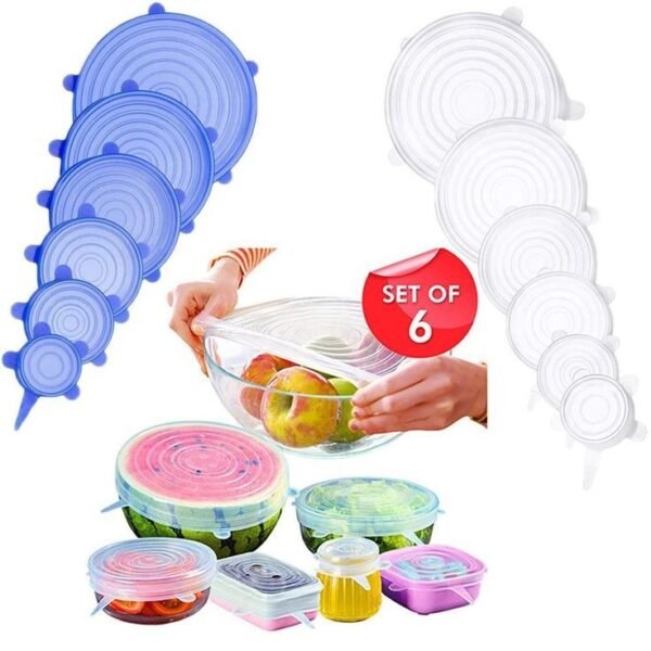 Silicon Lids (Set Of 6 pcs)