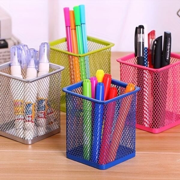 Creative Iron Square Pen Holder (Imported)