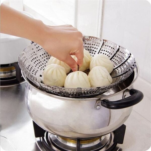 Stainless Steel Foldable Steamer Basket (8.5inch)