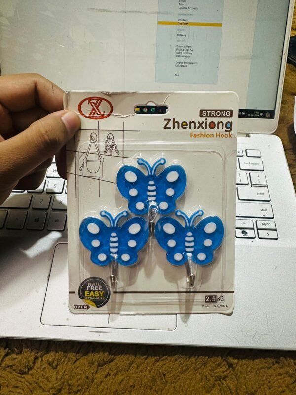 Self Adhesive 3pcs Butterfly Hook