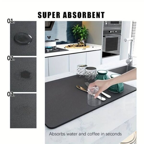 Dish Drying Water Absorbing Mat