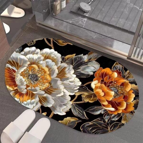 Oval Flower Print 5D Mat (Imported)