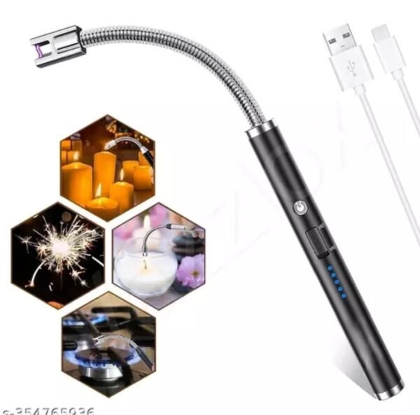 Electric Lighter for Candles Rechargeable Electric Gas Lighter/Plasma Lighter Flameless Windproof USB lighter 360deg Flexible Neck Arc lighter