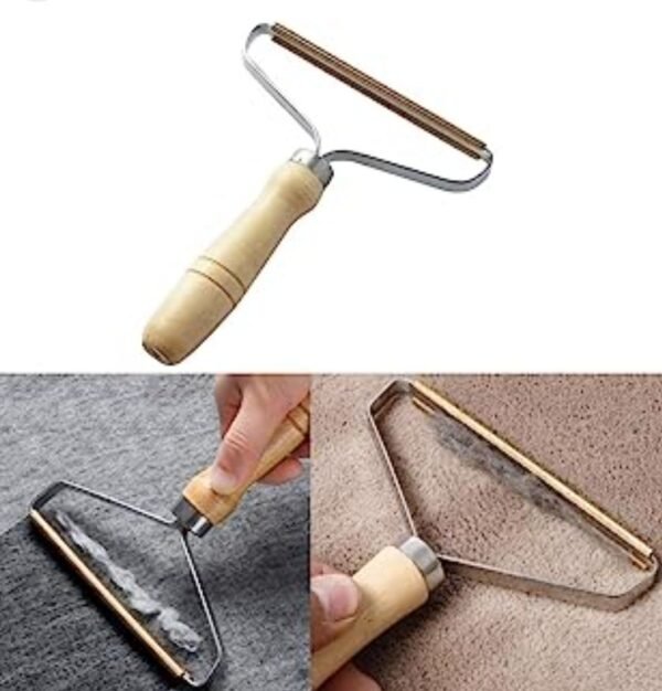 portable wooden lint remover