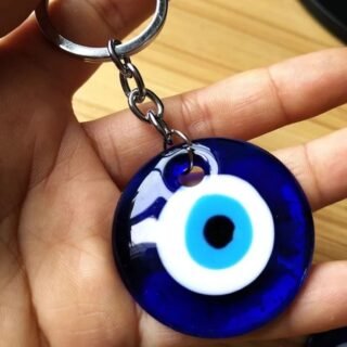 silicone evil eye keychain