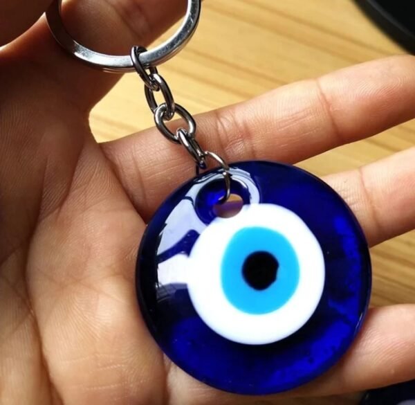 silicone evil eye keychain