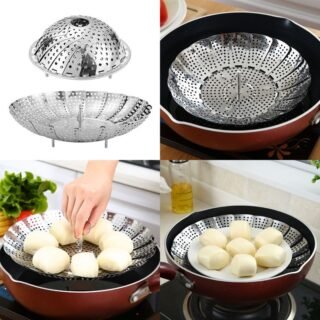 Stainless Steel Foldable Steamer Basket 10 Inch