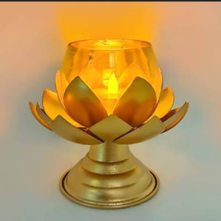 Lotus Glass T- Candle Holder