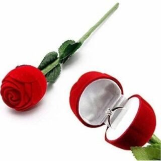 Ring Red Rose Flower With RING Love Gift Box