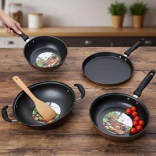 4 Pcs Non-Stick Cookware Set (Imported
