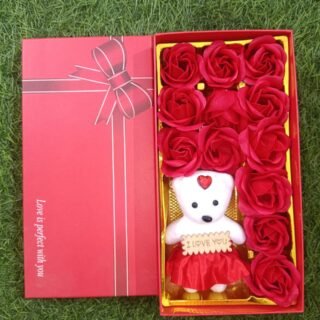 ROSE PAPER SOAP WITH TEDDY