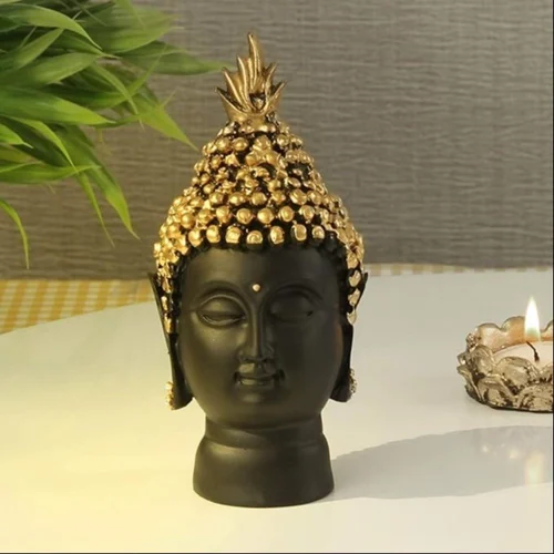 Black Gautam Buddha Head Statue, Home - Image 2