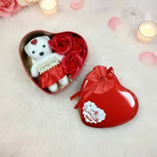 Mad Over Print Red Heart Gift Box