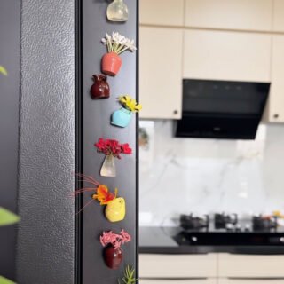 Mini Flower Vase Fridge Magnets (set of 8pcs)