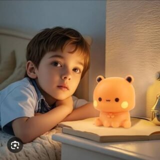 Cute Panda Night Light, LED Lamp, Warm White Glow, Kawaii Character Design,Kids Bedroom Decor