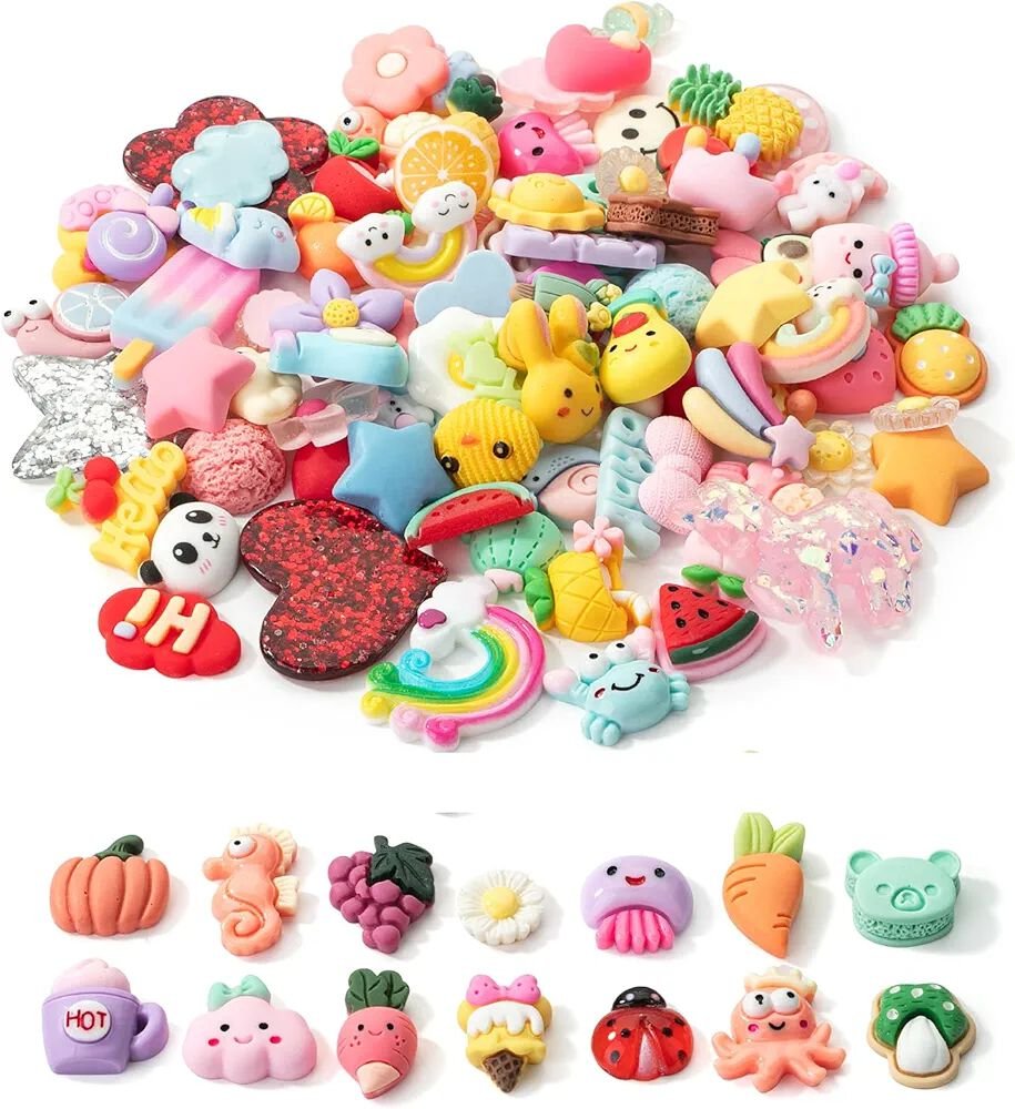 Small Silicon Cute Charms Cartoons (pack of 10 piece mix design)