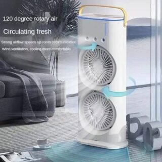 Mist Double Headed LED Fan (Imported)(WITH REMOTE OR BATTERY)