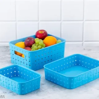 Multipurpose Smart Shelf Basket Set (3 pcs) | Storage Basket