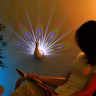 Peacock Projector Wireless Led Lamp (Imported)