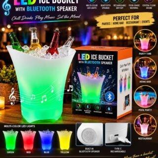 LED Ice Bucket With Bluetooth Speaker (Imported)