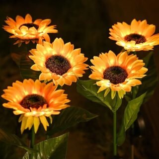 Solar Rechargable LED Sunflower