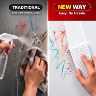 Magic Eraser Cleaning Sponge, Multi-Surface Cleaner for Wall, Kitchen, Bathroom, Shoes, Switch Boards & Floor Tiles, Melamine Foam Sponge, No-Scratch, Just Add Water