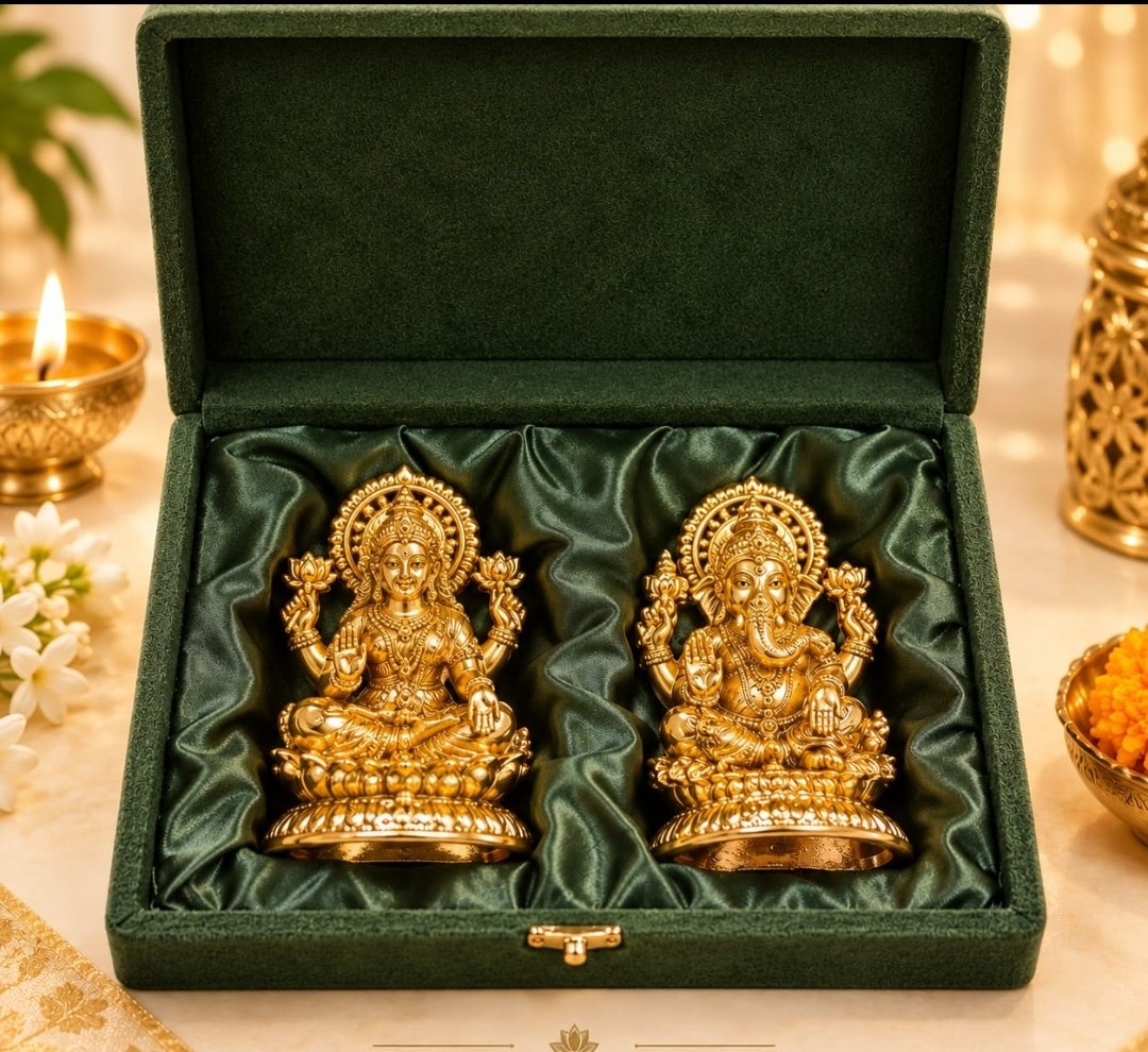 Lakshmi Ganesh ji with velvet box 🎁