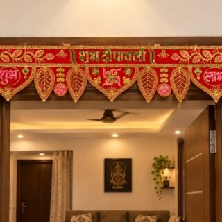 Shubh Labh Welcome Toran for Door Decoration | Traditional Diwali Bandhanwar Festive Entrance Decor for Home, Office & Pooja Room
